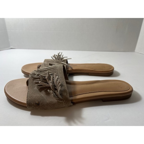 UGG Tan Fringe Sandals - Picture 2 of 9